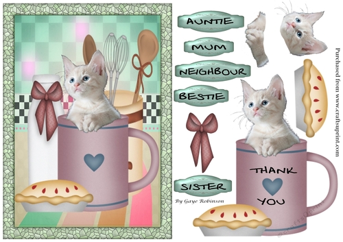 Kitten in a Thank You Mug