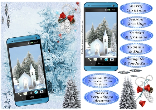 Christmas Church Phone card