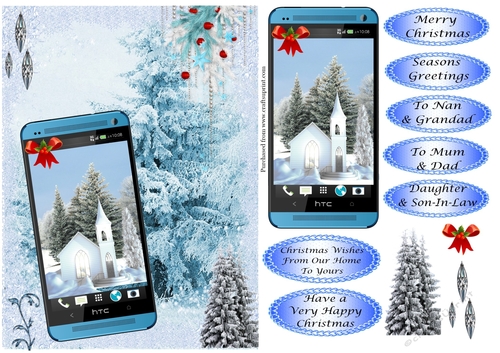 Christmas Church Phone card 2