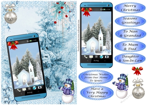 Christmas Church Phone card 3