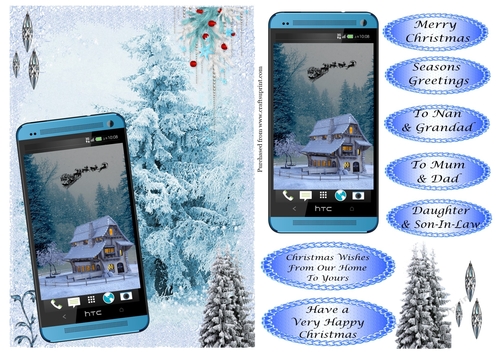 Christmas Cottage Phone card