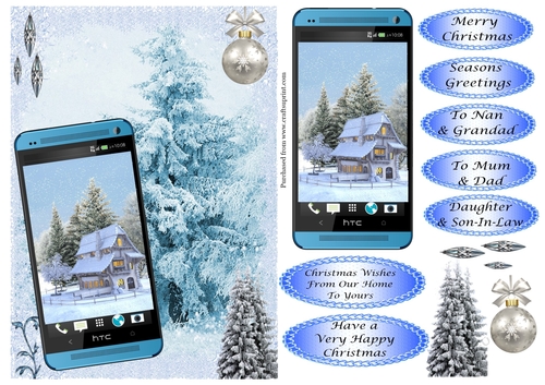 Christmas Cottage Phone card 2