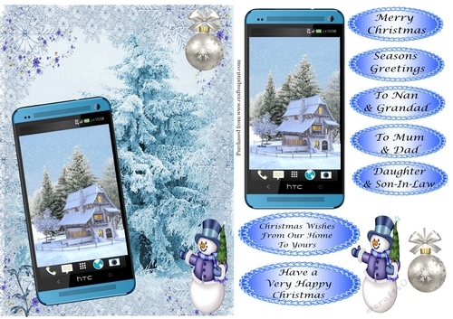 Christmas Cottage Phone card 3