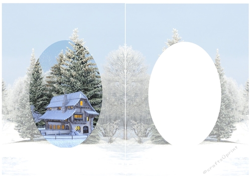 Insert for Christmas Cottage cards 911039, 911040, 911041, 911043