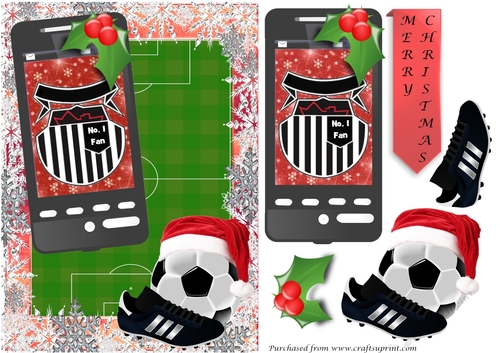 Christmas Football Phone card Grimsby