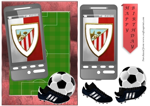 Football Phone card for fan of Athletic Club Bilbao