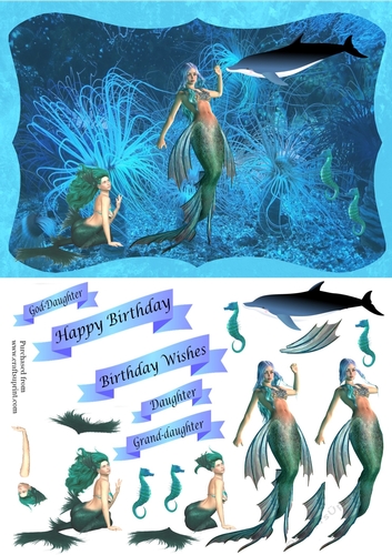 Underwater Scene - Mermaids