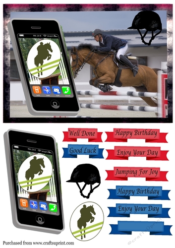 Showing Jumping Phone card - Male