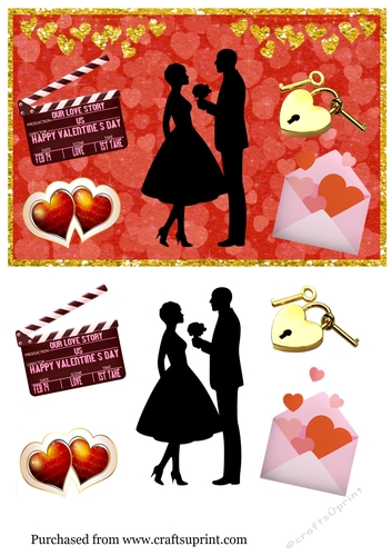 Valentine Take One Silhouette Couple