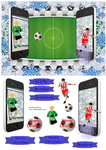 Christmas Football Dual Phones - male.