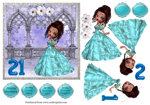 Girl in blue satin gown by arches 21