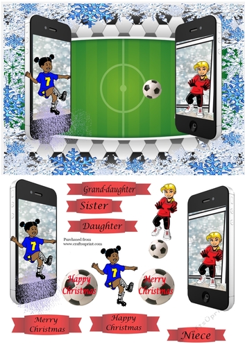 Christmas Football Dual Phones - girls