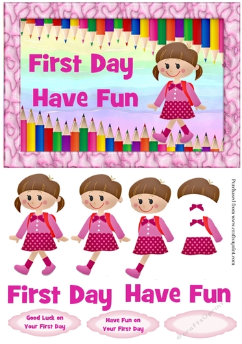First Day Fun - School Girl