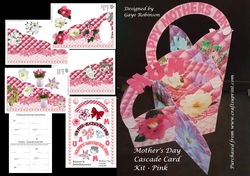 Mothers Day Cascade Card Kit - Pink