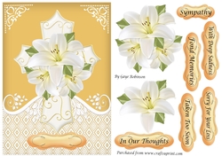 White Cross with Lillies - various sentiments