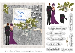 Silver Anniversary Art Deco Couple