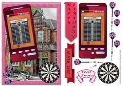 Darts Phone Card - Pink