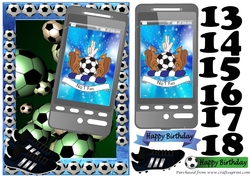 Football Phone card 2 for Kilmarnock Fan - ages