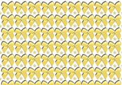 Gold bows and stars background sheet