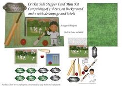 Cricket side stepper card mini kit 3 sheets