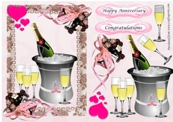 Anniversary Champagne bucket in frame