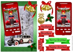 Christmas Vintage Car Phone