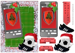 Christmas football phone card Arsenal Fan