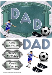 Fathers Day or Birthday DAD Football card