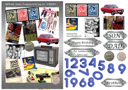 1968 Birth Year card - Male