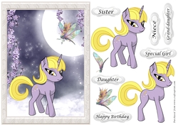 Lilac Unicorn in the moonlight 1