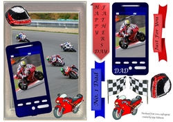 Fathers Day Motorcycle Racing Phone