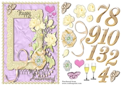 Anniversary card for 6th - 14th anniversary