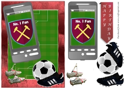 Football phone card for Westham Fan