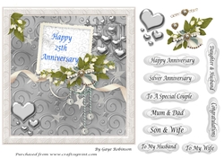 Silver Wedding Anniversary 25 years