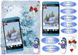 Christmas Cottage Phone card 4