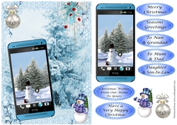 Christmas Snowman Phone card