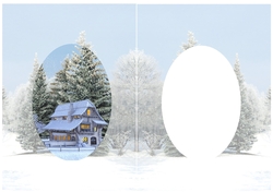 Insert for Christmas Cottage cards 911039, 911040, 911041, 911043