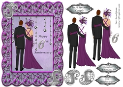 6th Wedding Anniversary card - iron