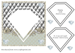 Insert for Diamond Wedding Anniversary card cup 918799_3656