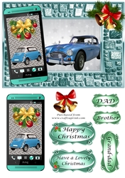 Christmas Vintage Car card 5