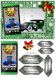 Christmas Vintage Car card 8