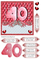 Ruby Anniversary Square Card