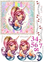Cute Girl Unicorn Birthday Ages