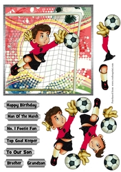 Football Goalie in red