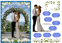 Bride & Groom Kissing Under green archway 2