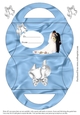 Pillow Purse for Wedding, Blessing card design in blue cup831247_3656