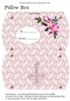 Pillow box matching Christening, Communion, Baptism card design Pink Cross
