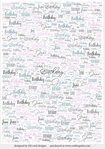 June Birthday word BP