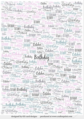 October Birthday word BP