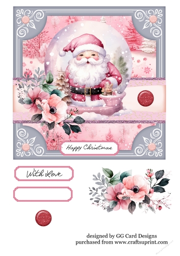 Christmas Pink Santa